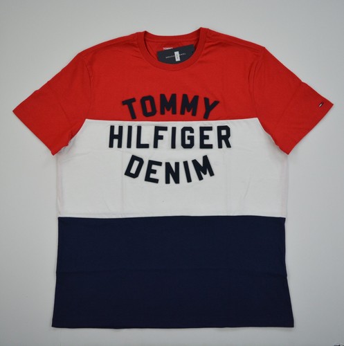 NWT TOMMY HILFIGER Men's Short Sleeve Crew Neck Logo T-Shirt Tee S M L XL XXL NWT TOMMY HILFIGER Men's Short Sleeve Crew Neck Logo T-Shirt Tee S M L XL XXL