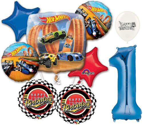 Details about  / Hot Wheels Racing Cars Birthday Party Balloon Set With Blue Number 1-9 Option