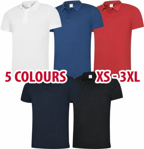 Uneek Mens Super Cool Polo Shirt Light Short Sleeve Sports Summer Workwear lot 