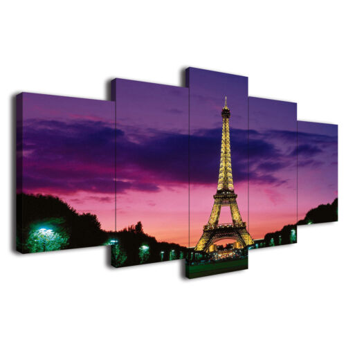 Eiffel Tower 5PCS HD Canvas print Painting Home decor Picture Wall art Poster 