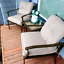Details about  / 3Pcs Patio Table Chairs Set End Table Chair With Padded Garden Outdoor Furniture