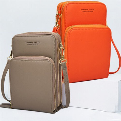 Womens Mini Mobile Phone Wallet Faux Leather Purse Cross-Body Shoulder Bag N7
