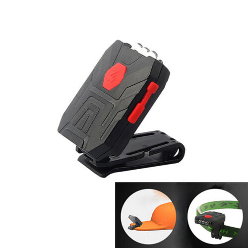 Clip On LED HeadLamp Cap Hat Light Headlight Torch Hands Free Outdoor Camping