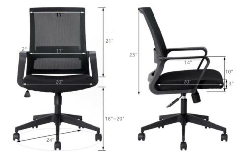 2 Pc Home Office Mesh Chair Ergonomic Cheap Desk Computer Lumbar Support Armrest 