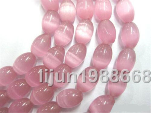 Fashion jewelry,Pink Opal 8X12MM Rice Loose beads 15" AAA 