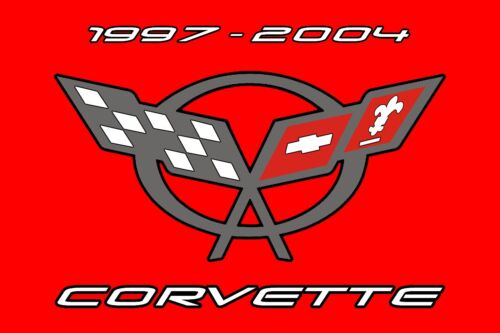 6 Colors 2x3 or 3x5 C5 Corvette Banner Custom Dates Garage Banner