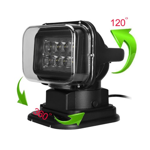 50W 9-32V 4200LM 6000K LED Remote Control Searchlight Wireless Spotlight ATV UTV