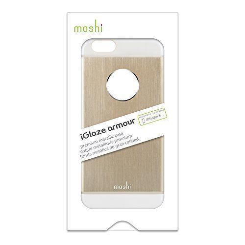 Moshi iGlaze armadura Delgado Metálico Aluminio Cubierta Estuche para iPhone 6 6S Dorado Satinado