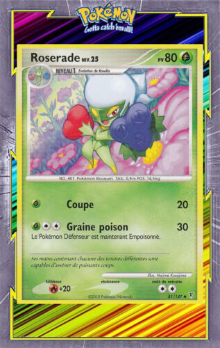 81//147 Platine:Vainqueurs suprêmes Roserade Carte Pokemon Neuve Française