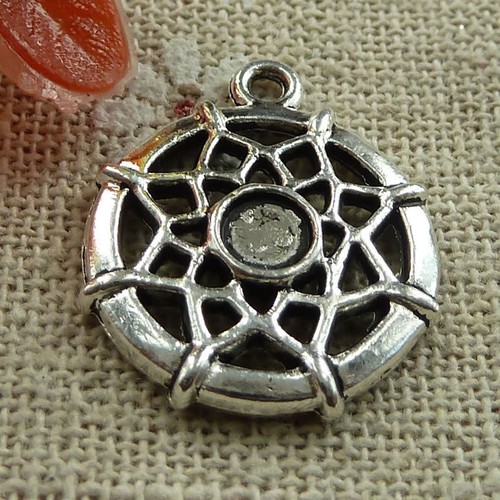 Free Ship 160 pieces tibetan silver cobweb charms 21x18mm #1435