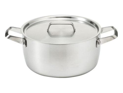 New MUJI Stainless Kitchen Pan with Lid Oven IH Fire available Pot F//S Japan