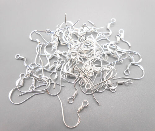 1000PCS DIY 925 Sterling Silver Jewelry French Earring Finding Hook Earwires 