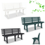 Garden Bench Outdoor Plastic Seat Chair Weather Resistant Patio Seating 3 Colour