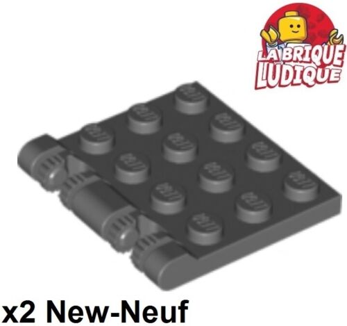 2x Scharnier flach Platte 3x4 Verriegelung Graue f//Dunkel b gray 44570 Lego