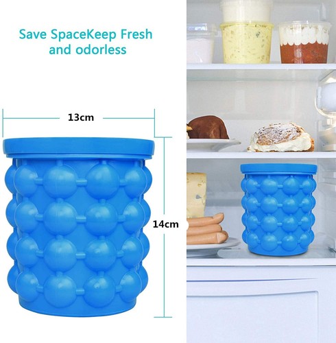 13*14CM Silicone Summer Ice Cube Magic Maker Space Saving Ice Genie Tray Bucket