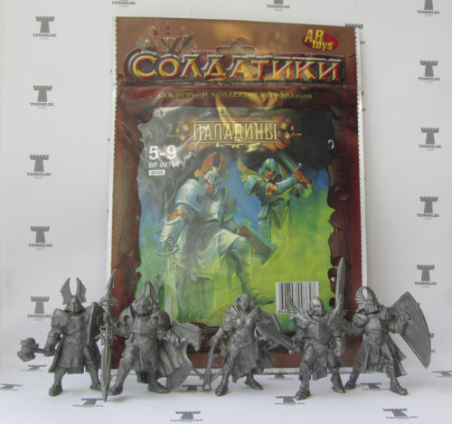 Paladins 54 mm 5 Figures SOFT plastic Tehnolog Russian Toy Soldiers 1:32
