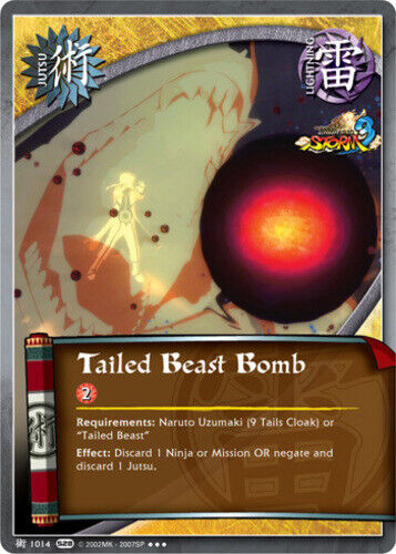 Super Rare Unlimited Edition Tailed Beast Bomb J-1014 Foil Ultimate Ninj