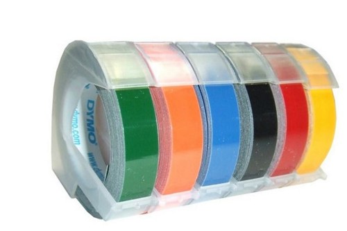 10 Rollos X Dymo 3d De Grabado De Cinta Etiquetas 9mm X 3m En Azul gran Ventas Envío Gratuito