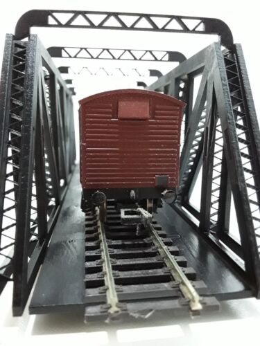 Laser Cut OO Gauge Model Railway Single Track Cross Braced Bridge MDF Kit 30cms