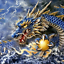 Blue Dragon Counted Cross Stitch Pattern DIY PDF DMC