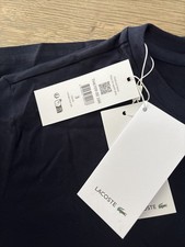Lacoste Men's Regular Fit T-Shirt Blue Cotton, Size 3