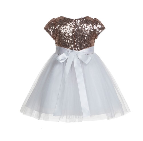 Cap Sleeves Sequins Flower Girl Dresses Toddler Girl Dresses Easter summer dress