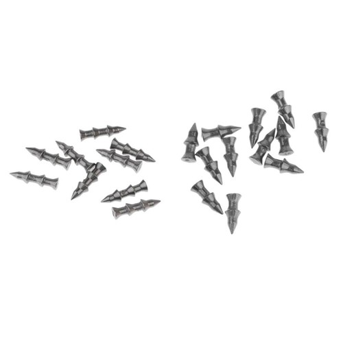 21pcs Tungsten Pagode verrückte Nail Sinkers Bleistift Wurm Angeln Einlage