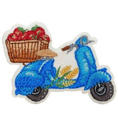 Fruit Iron on Apples Scooter Applique Patch Moped Badge 2-1/4" 