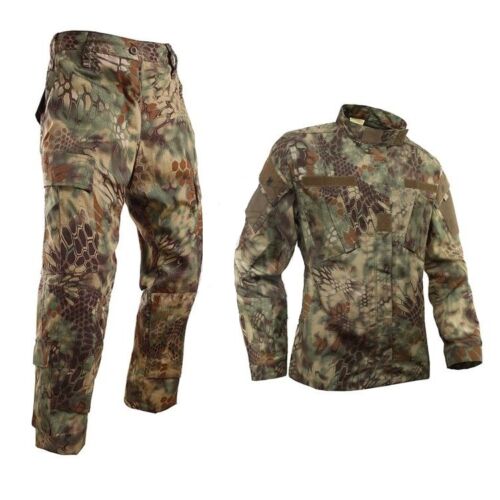 Tactical Bionic Python Camouflage Hunting Clothes Jacket Pants Suit Set