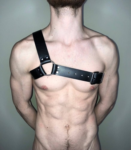 Hot Men Body Harness Faux Leather Chest Armor Buckles Cosplay Clubwear Nightwear