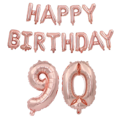 Rose Gold 18//21st//30//40//50 Latex Number Happy Birthday Balloons Party Curtain