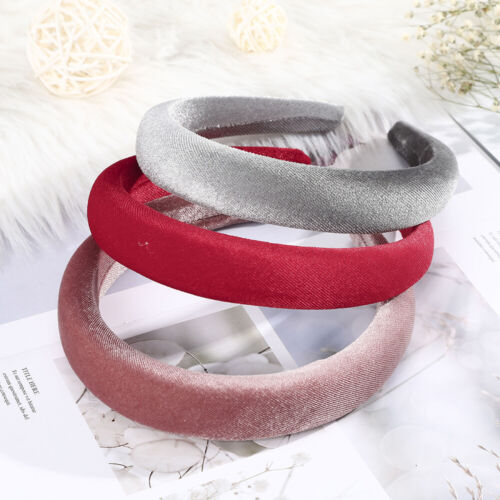 Fashion Fine Flannel Headband Solid Color Hairband Women Padded Hair Accessories 