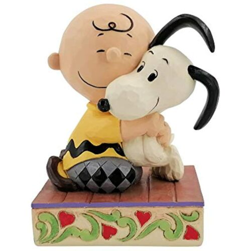 Jim Shore Peanuts 6007936 Charlie Brown Hugging Snoopy Figurine Ships Globally!