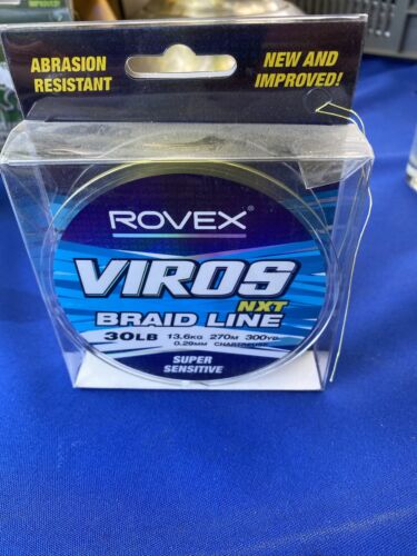 Rovex Viros Hi Vis Yellow Braid Fishing Line 300yds X 30 Lb