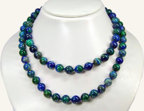 Beautiful Necklace from The Gemstone Azurite-Malachite 33 7/8in Long 