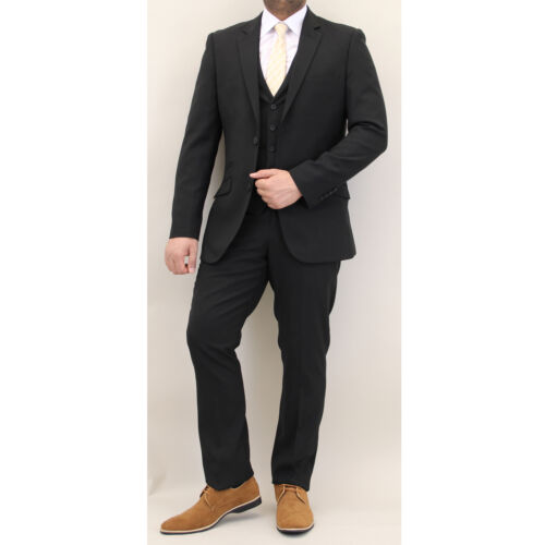 mens 3 piece black suits Cavani blazers trouser waistcoats party designer jacket 