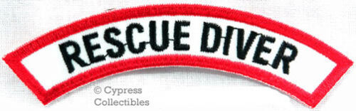 SCUBA EMT//EMS//Paramedic EMBROIDERED IRON-ON DIVE LOT of 2 RESCUE DIVER PATCH