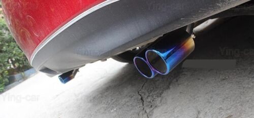 2Pcs Double Exhaust Muffler Tail Pipe Tip Tailpipe for Mazda 3 Sedan 2014-2019