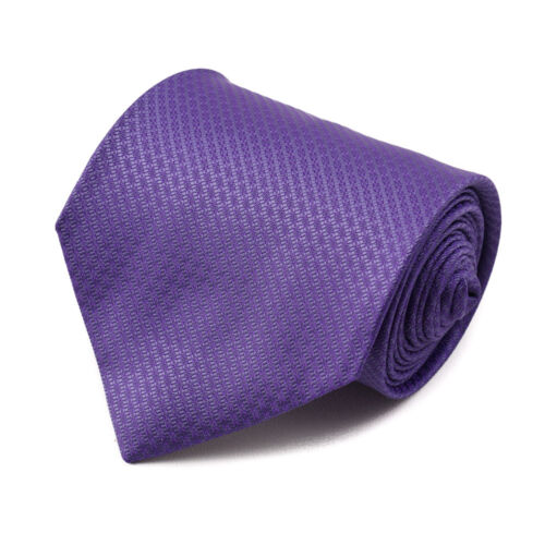 New $230 ISAIA NAPOLI Grape Purple Subtle Patterned Silk Tie Handmade 
