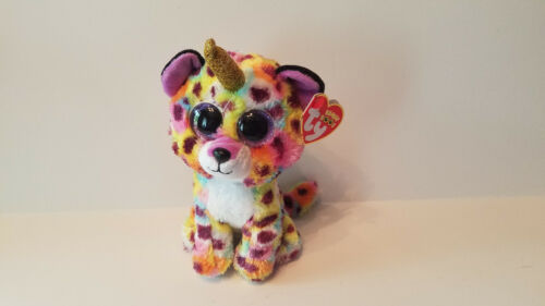 Ty Beanie Boo 6/" Giselle the Uni Leopard Mint with tags NEW with Unicorn horn