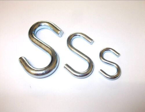 Steel metal S hooks 25mm 38mm 50mm Utensil Top Quality Anti rust Zinc plated 
