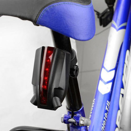 2Laser 5 LED Flashing Lamp Light Rear Cycling Bicycle Bike Tail Safety Warning P