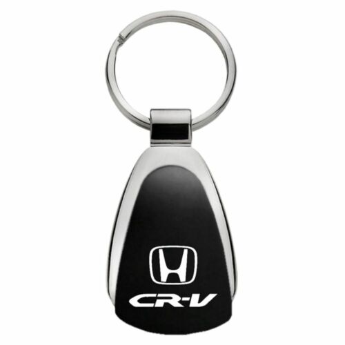 Honda CRV Key Ring Black and Chrome Teardrop Keychain