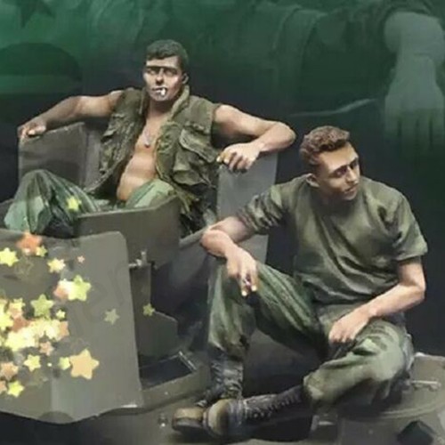 1//35 Resin Figure Model Kit US Soldiers Vietnam War Unpainted Unassambled