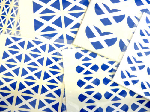 Verschiedene Formen Schottland Flagge Aufkleber Schottische St Andrews Etikett