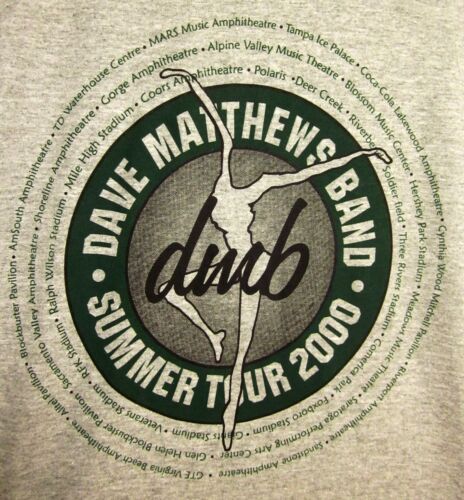 DAVE MATTHEWS BAND new T shirt XL tee 2000 summer tour Charlottesville jam-band