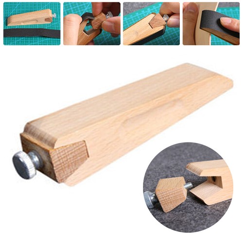 DIY Hölzernes Schleifpapier Holz Schleifen Block Behandlung Lederhandwerk