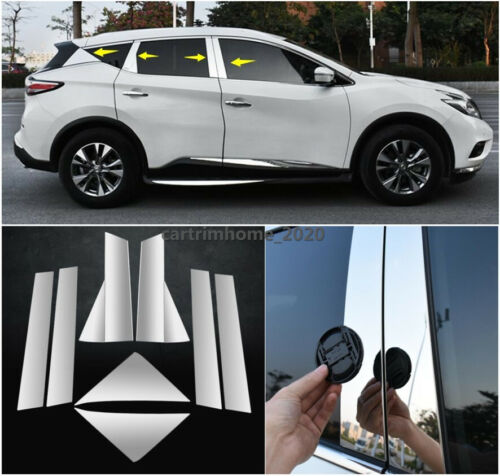 For Nissan Murano 2015-2020 Stainless Steel Car Window Pillar Posts Cover Trim