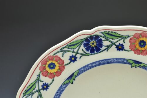s Rhodes by Wedgwood Red Blue Floral Salad Plate 