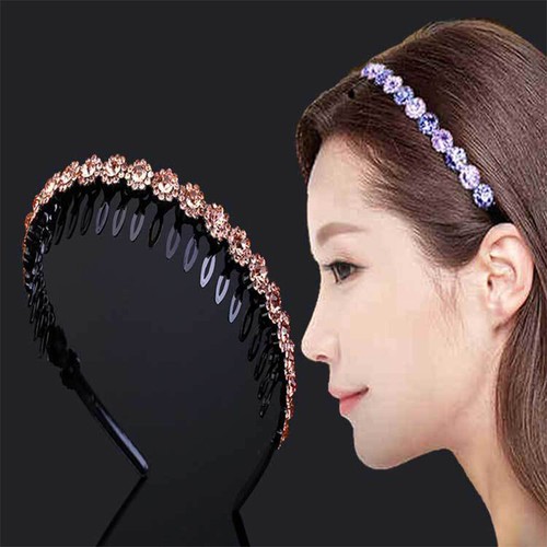 Flower Crystal Hairband Women Accessories Hair WIith Teeth Headband Band Hair